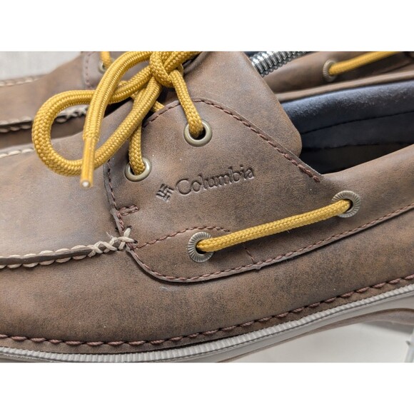 Columbia Mens Topsider "Dockside" Techlite Deck Shoes Brown Size 12 - Picture 4 of 11